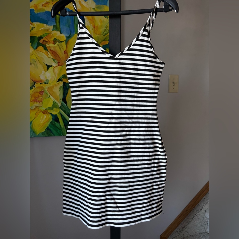 Sunday best Aritzia  striped bodycon mini sundress S